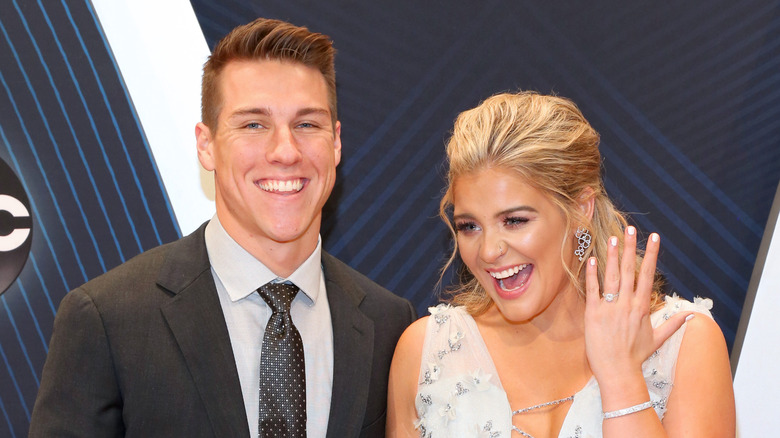 Alex Hopkins; Lauren Alaina flashing engagement ring