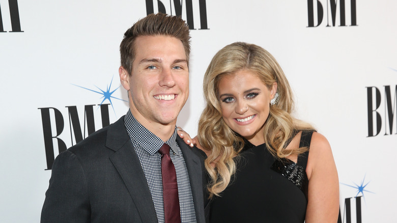 Alex Hopkins and Lauren Alaina smiling