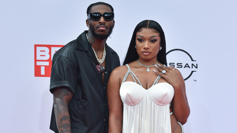 Pardison Fontaine and Megan Thee Stallion red carpet