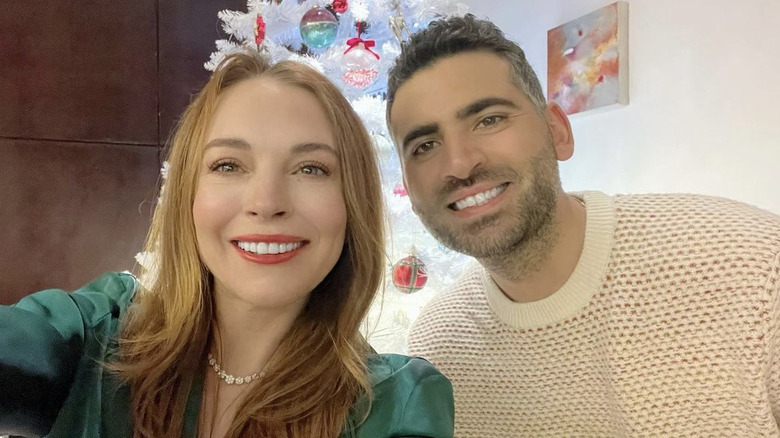 Lindsay Lohan and Bader Shammas selfie