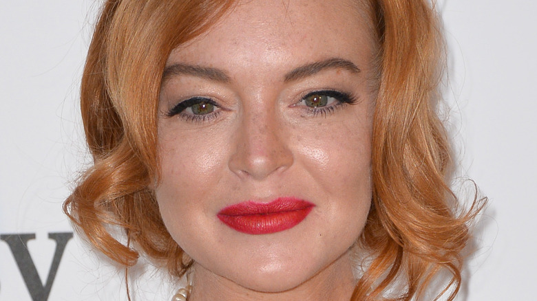 Lindsay Lohan on red carpet 