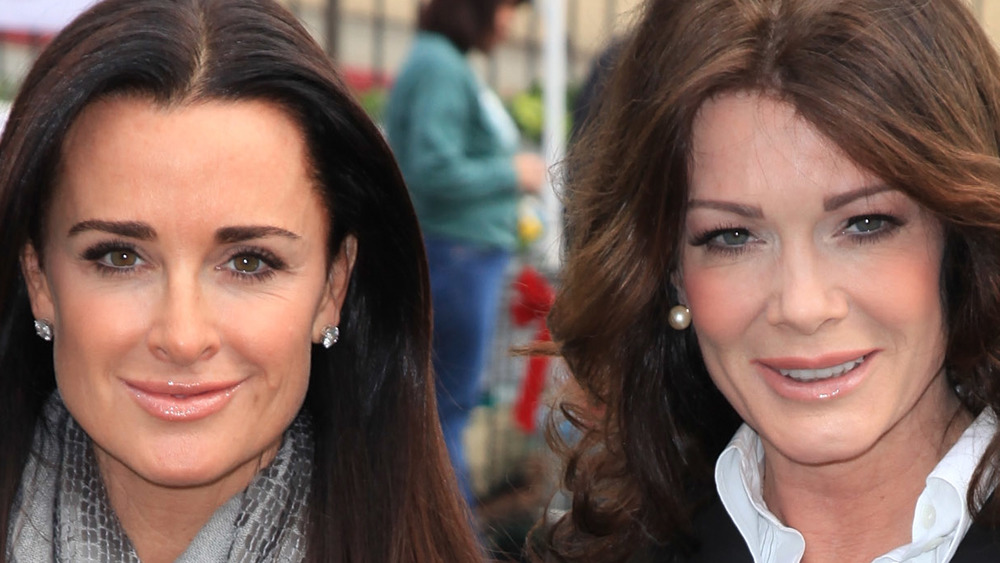 Kyle Richards and Lisa Vanderpump speaking