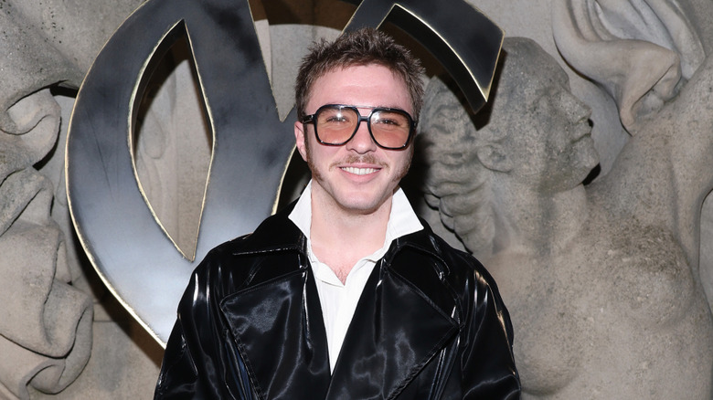 Rocco Ritchie in leather coat