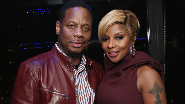 Mary J. Blige and Kendu Isaacs posing