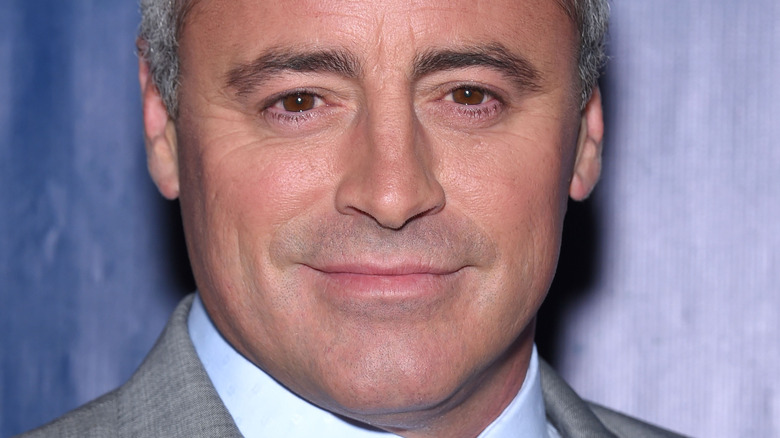 Matt LeBlanc smiles in gray suit