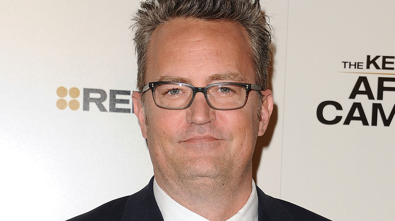 Matthew Perry glasses gray hair