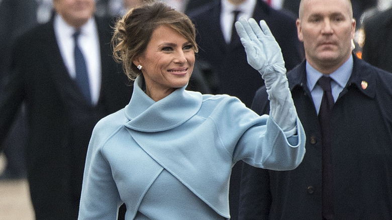 Melania Trump waving