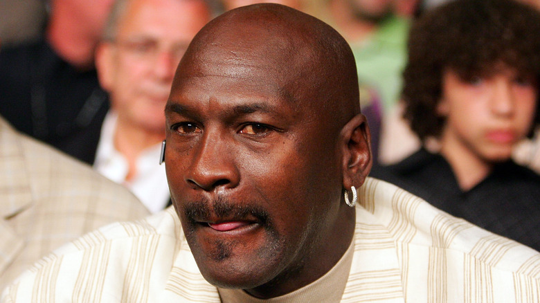 Michael Jordan licks his lip