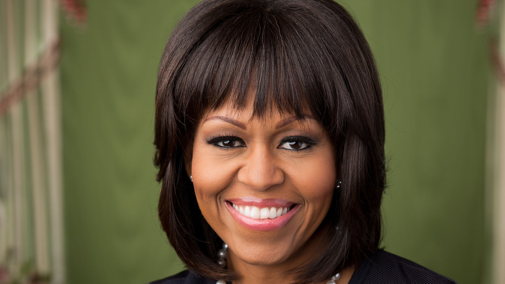 Michelle Obama grinning