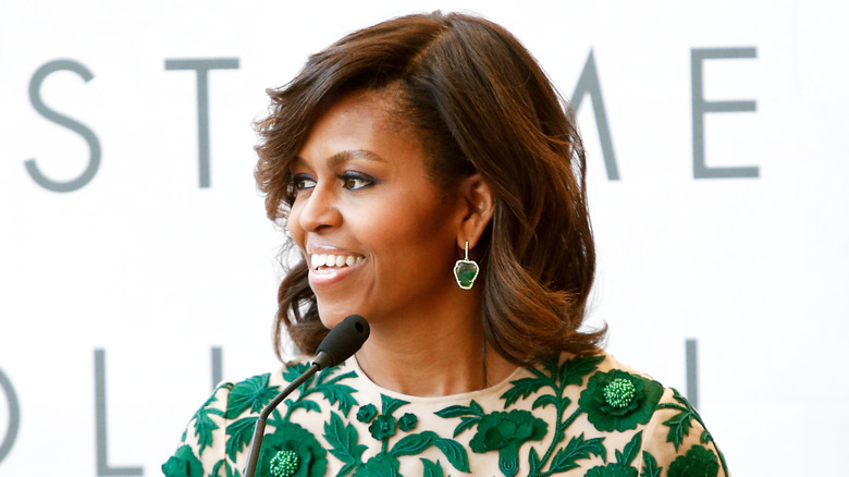 Michelle Obama smiling