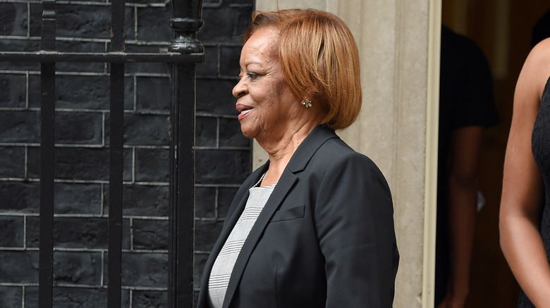 Marian Robinson wearing black