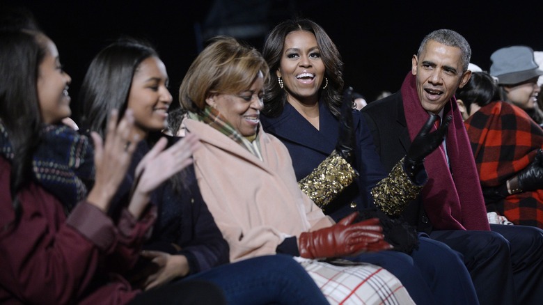 Marian Robinson with The Obamas