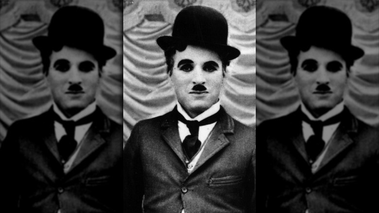Charlie Chaplin smiling