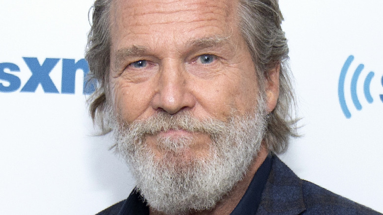 Jeff Bridges in front of SiriusXM wall