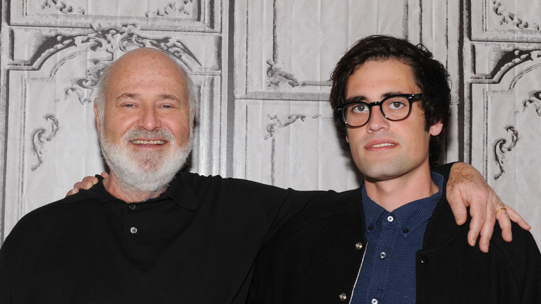 Rob Reiner poses with son Nick in 2016