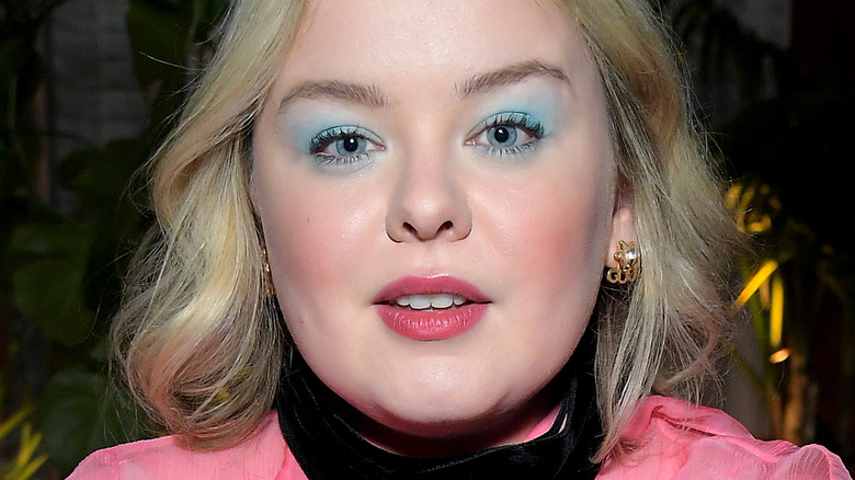 Nicola Coughlan blue eyeshadow