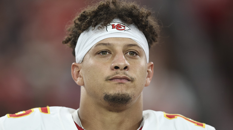 Patrick Mahomes wearing uniform