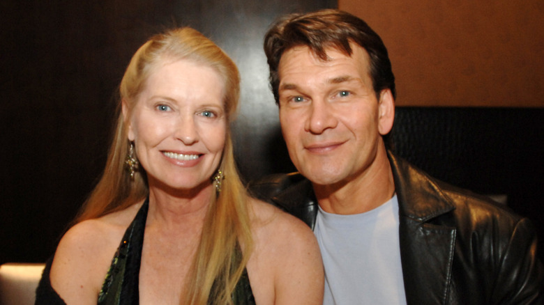 Lisa Niemi and Patrick Swayze at dinner