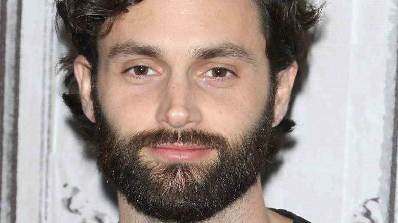 Penn Badgley posing with beard