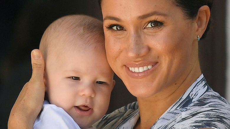 Meghan Markle holding baby Archie