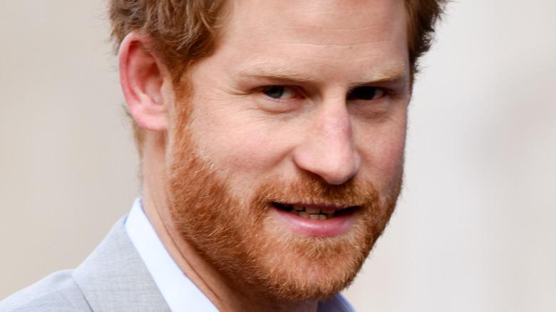 Prince Harry looking to the side