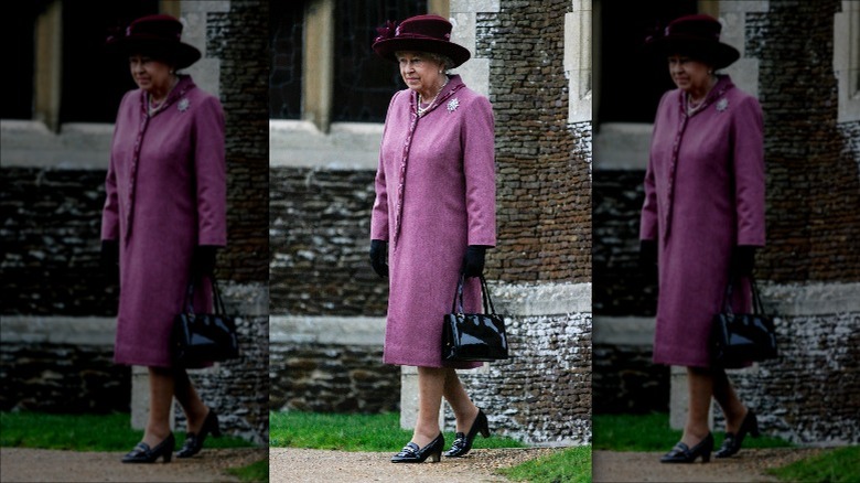 Queen Elizabeth on Christmas Day at Sandringham