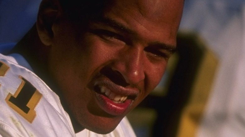 Rae Carruth squinting