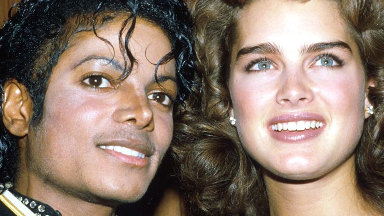 Michael Jackson, Brooke Shields smiling