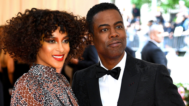 Megalyn Echikunwoke with Chris Rock 