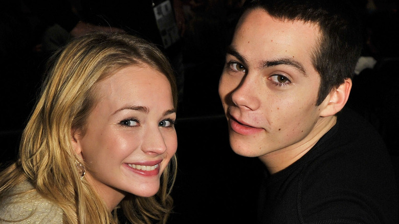 Britt Robertson, Dylan O'Brien smiling