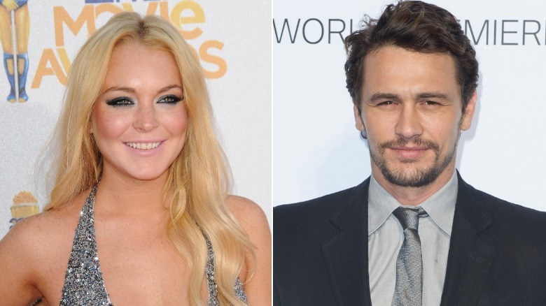 Lindsay Lohan side by side with James Franco