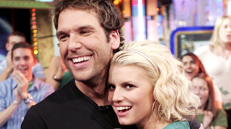 Dane Cook and Jessica Simpson at an event 