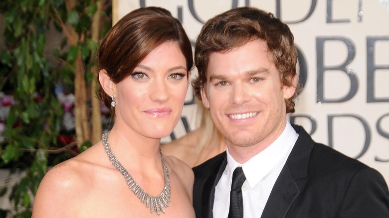 Jennifer Carpenter and Michael C. Hall posing together