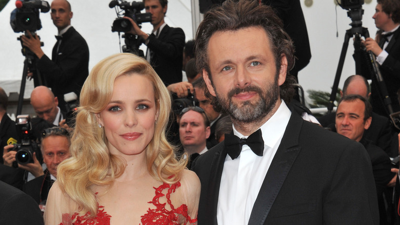 Rachel McAdams and Michael Sheen on red carpet 