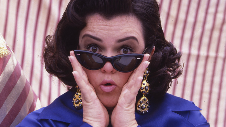 Rosie O'Donnell bouffant hair black sunglasses