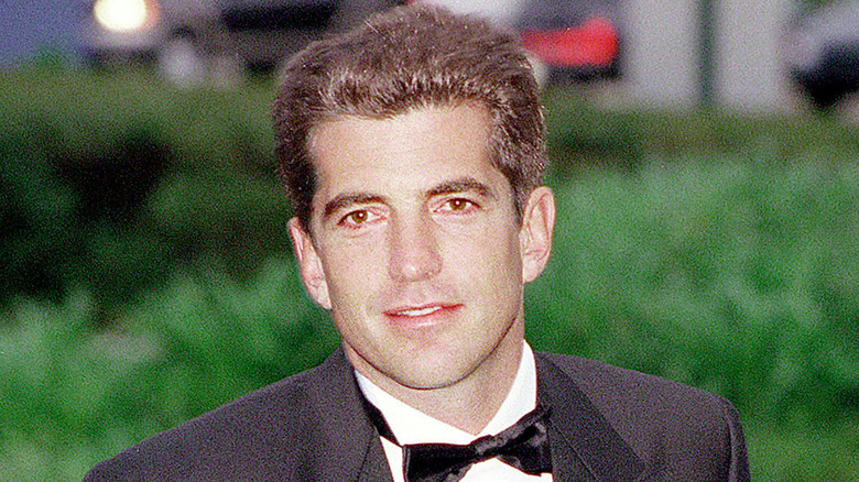 John F. Kennedy, Jr. arriving at the annual John F. Kennedy Library Foundation dinner and Profiles in Courage awards