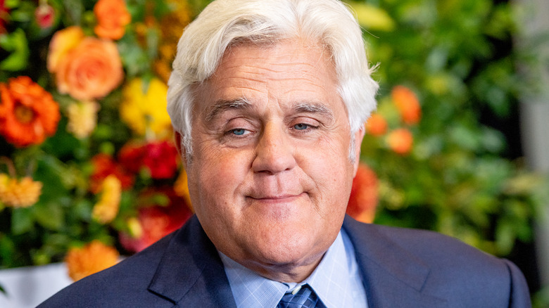 Jay Leno smiling blue eyes and white hair