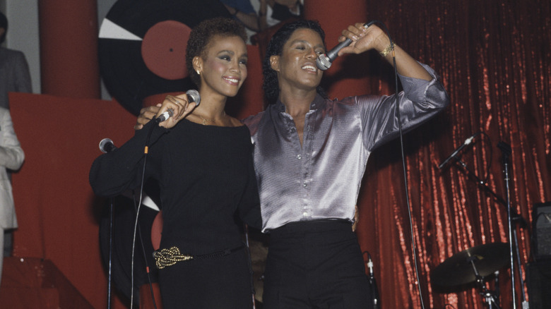 Whitney Houston and Jermaine Jackson singing