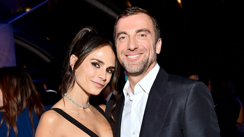 Jordana Brewster and Mason Morfit smiling