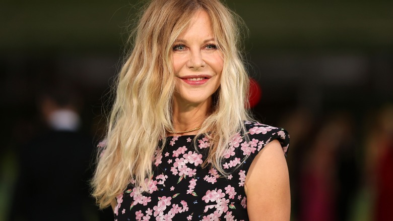 Meg Ryan wearing a floral dress