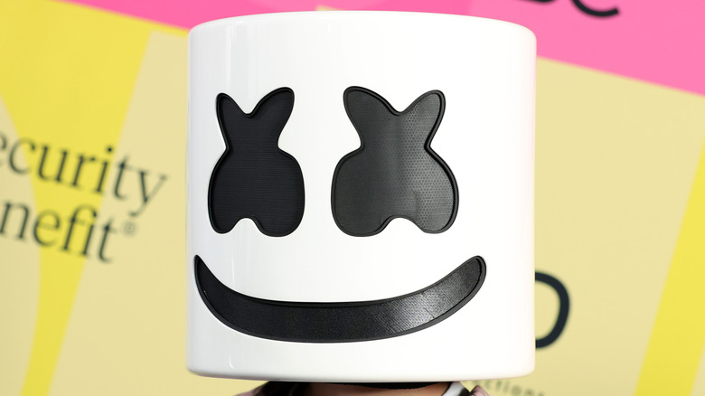 Marshmello poses