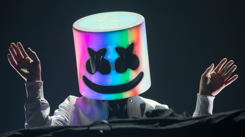 Marshmello poses