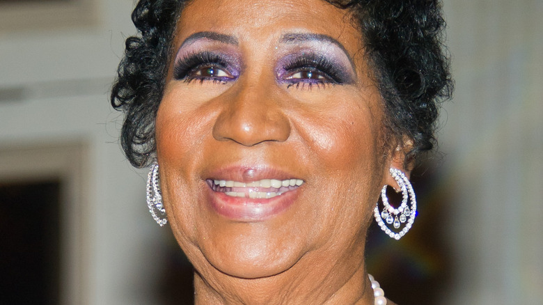 Aretha Franklin smiling