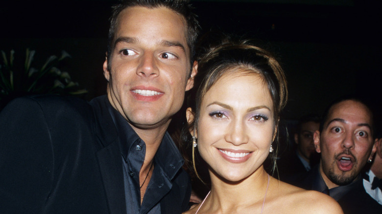 Jennifer Lopez and Ricky Martin smiling