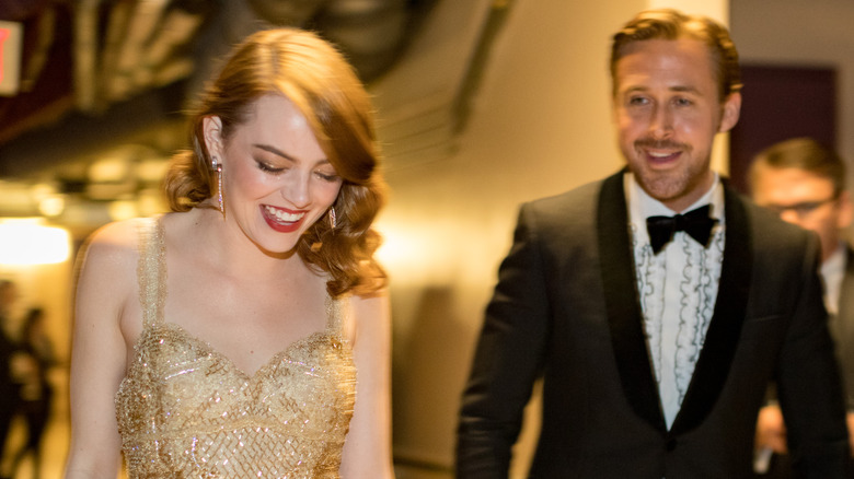 Ryan Gosling and Emma Stone smiling