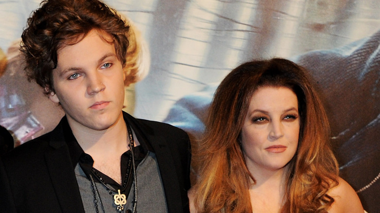 Lisa Marie Presley and Benjamin Keough posing for a picture