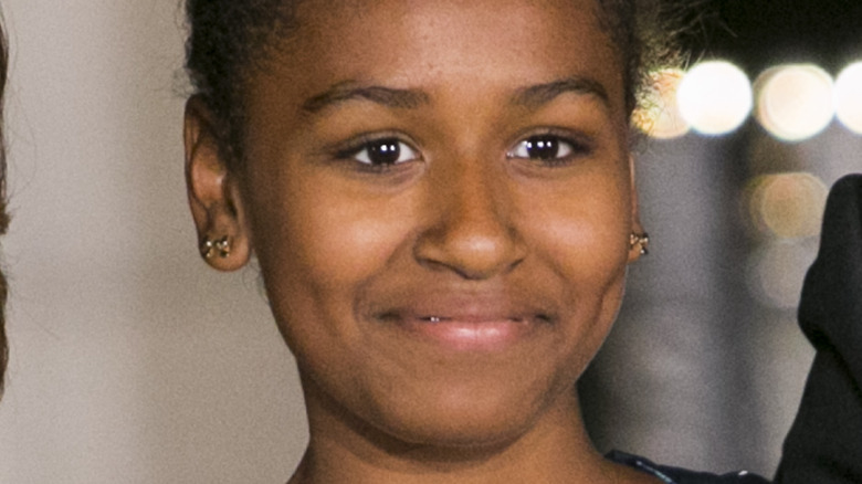 Sasha Obama smiling