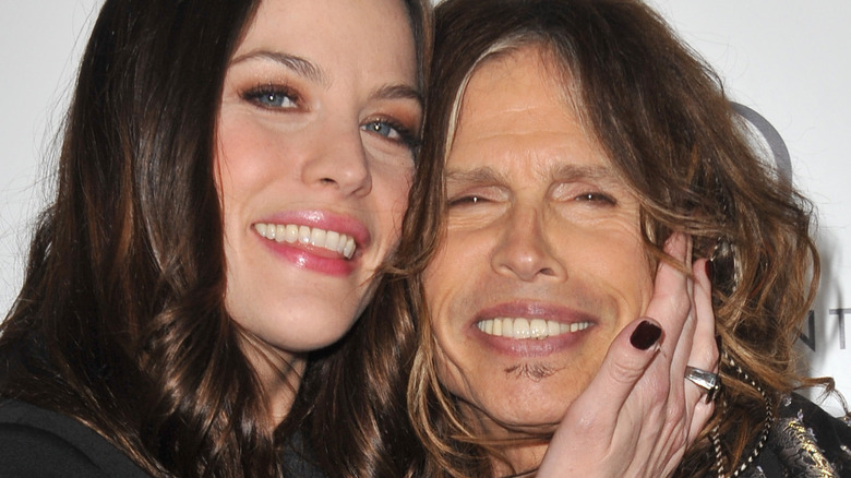 Liv and Steven Tyler smiling