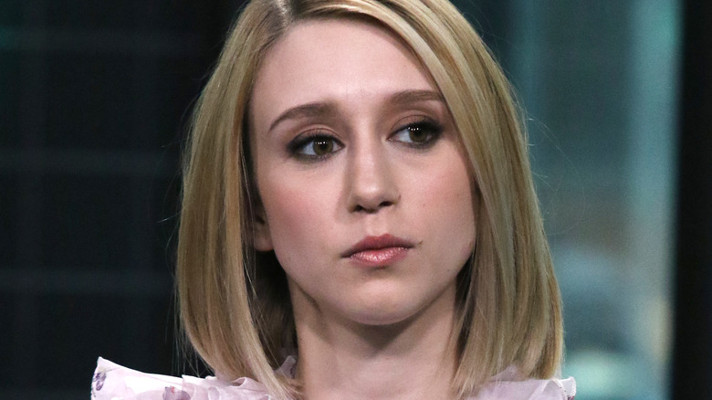 Taissa Farmiga looking serious