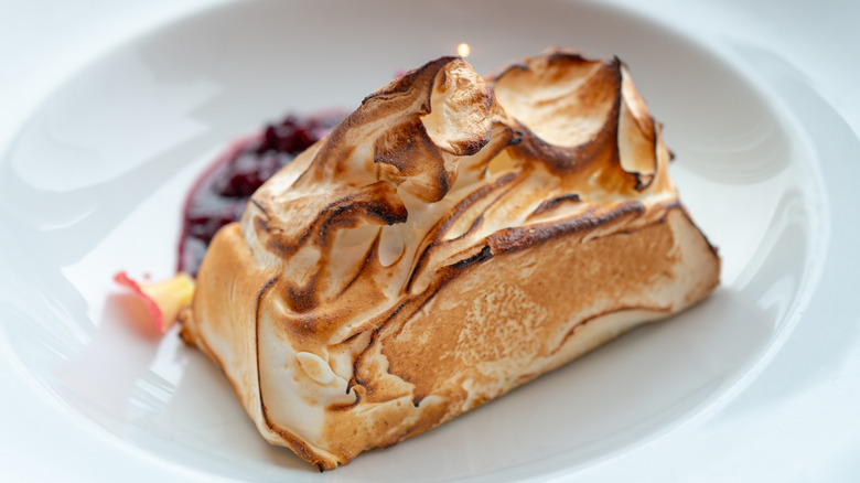 A Baked Alaska from The C restaurant at Intercontinental Clement Monterey hotel